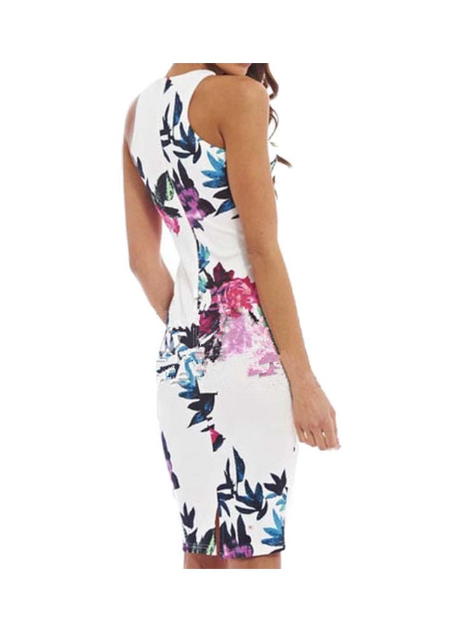 Fashionable Floral Print Mini Dress Multicolour  - Image 2