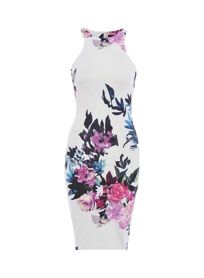 Fashionable Floral Print Mini Dress Multicolour  - Image 5