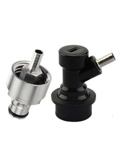 Generic 2-Piece Beer Keg Connector with Carbonation Cap Black/Silver 10 ...
