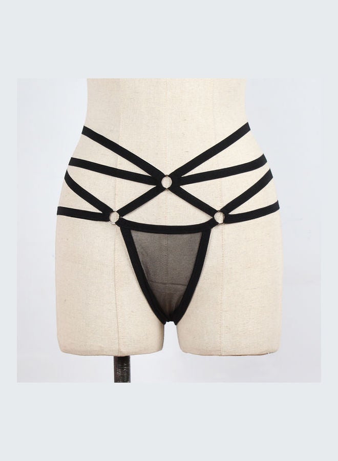 Generic - Lace Detailed G-String Thong Black - Image 1