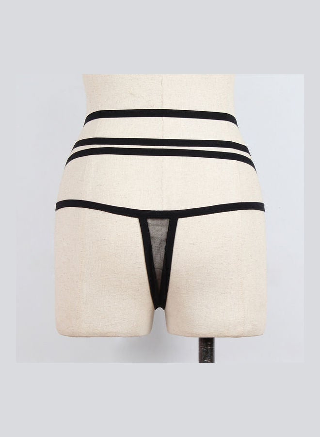 Generic - Lace Detailed G-String Thong Black - Image 1