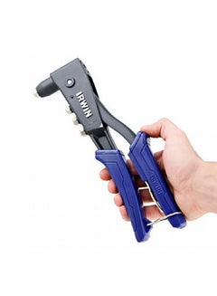 IRWIN Profession Hand Riveter Black/Blue/Silver Riveter 254 millimeter, Nozzles  2.4 millimeter, 3.2 millimeter, 4 millimeter, 4.8mm  - Image 3