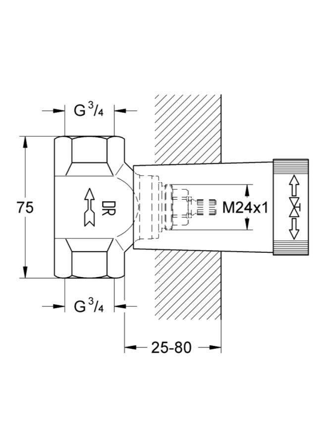 Concealed Stop Valve Gold/White 0.75inch - v1622735736/N34621083A_3