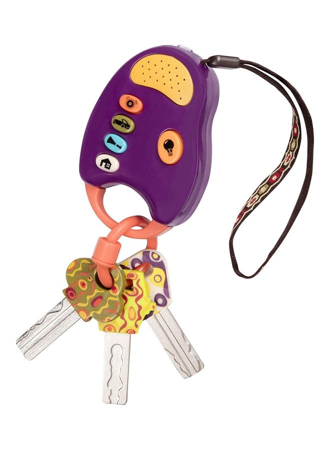 B. Toys Funky Toy Keys - Plum  - Image 1