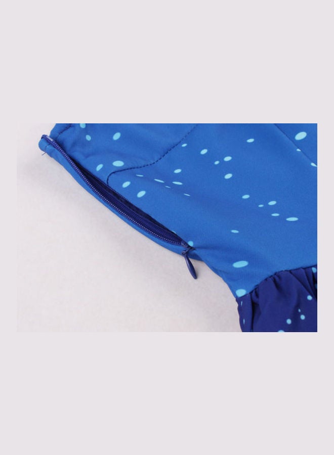 OUTAD Printed Stylish Fashion Dress Blue/White - Image 4