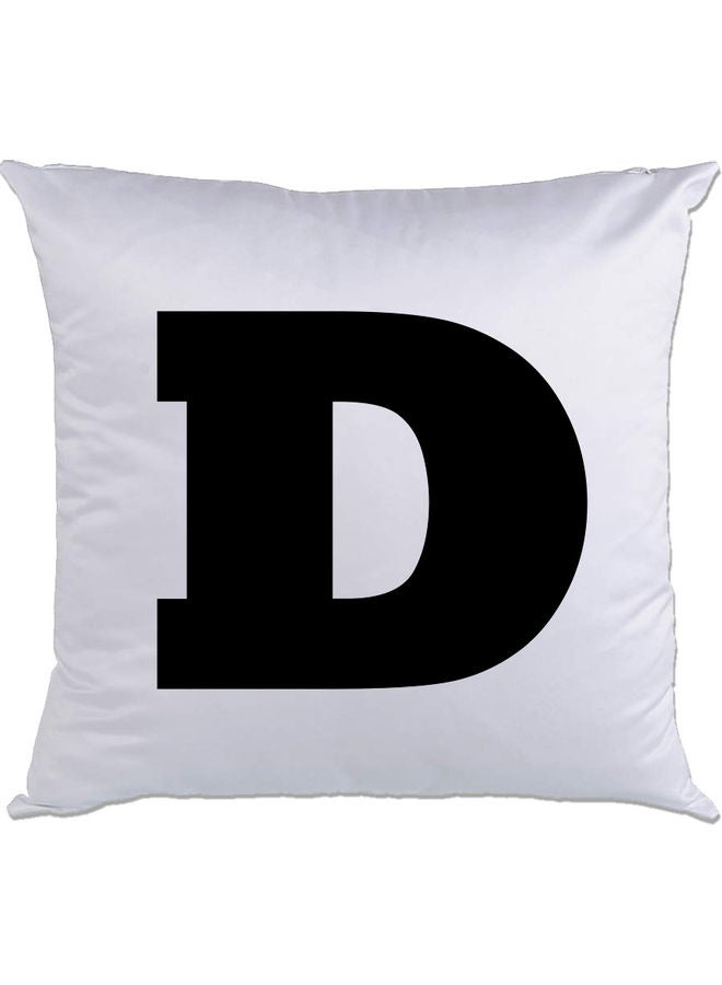 AMC DESIGN D Printed Cushion White/Black 40x40cm 