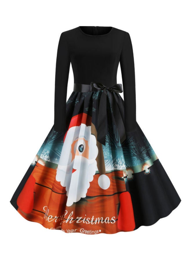 OUTAD Printed Stylish Fashion Dress Multicolour - Image 1