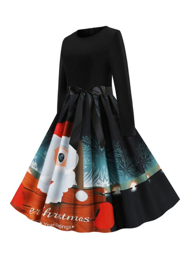 OUTAD Printed Stylish Fashion Dress Multicolour - Image 3