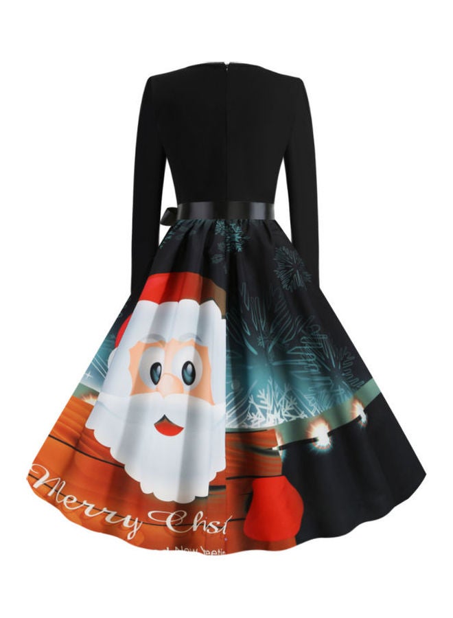 OUTAD Printed Stylish Fashion Dress Multicolour - Image 2