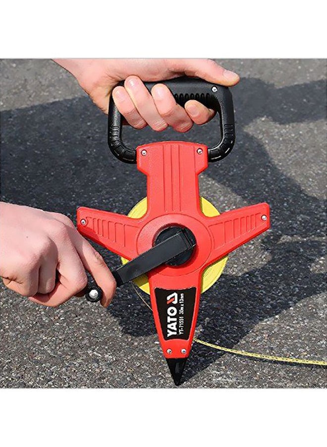 Yato Measuring Tape 30Mx13mm Steel Blade Open Type YT-71551 Red/Black/Yellow  - Image 4