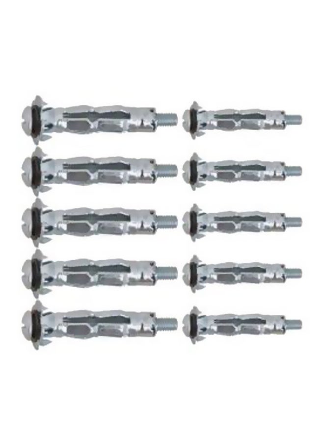 10-Piece Expansion Bolt Set Orange/Black 5.7x1.5inch
