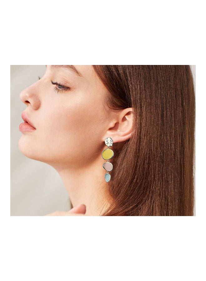 J.J Hand made 925 Sterling Silver Pin Elegant Circle Retro Earrings - Image 4