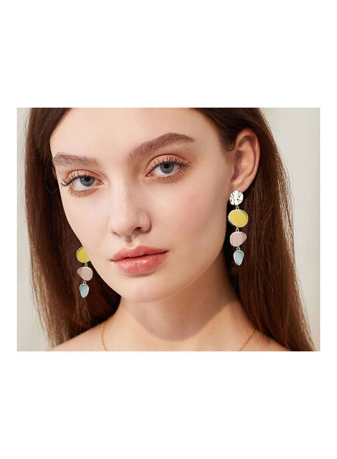 J.J Hand made 925 Sterling Silver Pin Elegant Circle Retro Earrings - Image 5