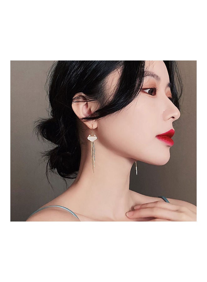 J.J Hand made 925 Sterling Silver Cloud Shaped Retro Long Tassel Earrings - Image 4