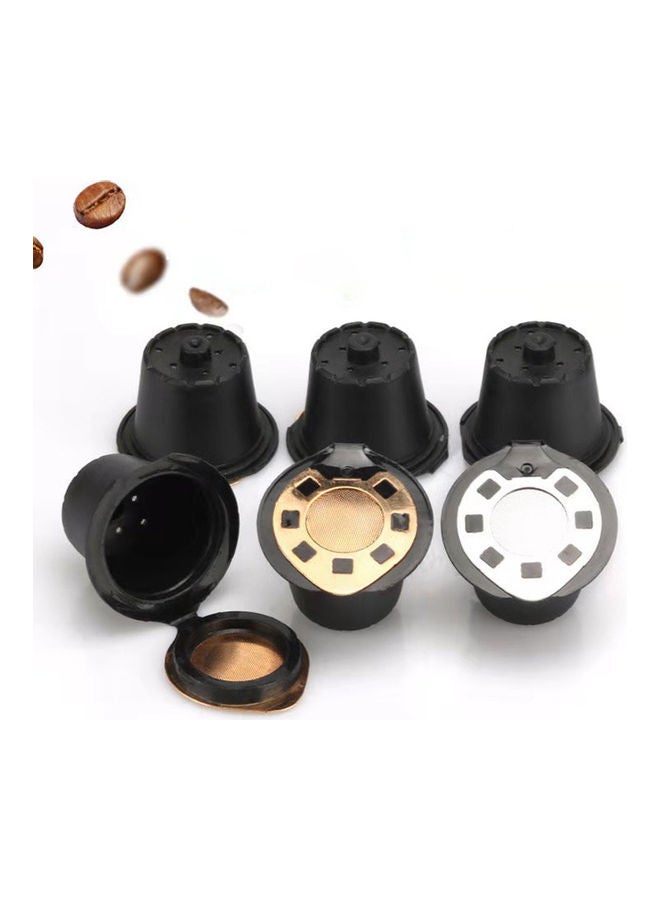 5-Piece Refillable Coffee Filter Capsule Cup for Nespresso with Spoon and Brush Multicolour 3.7 x 2.5 x 2.5cm - Image 3