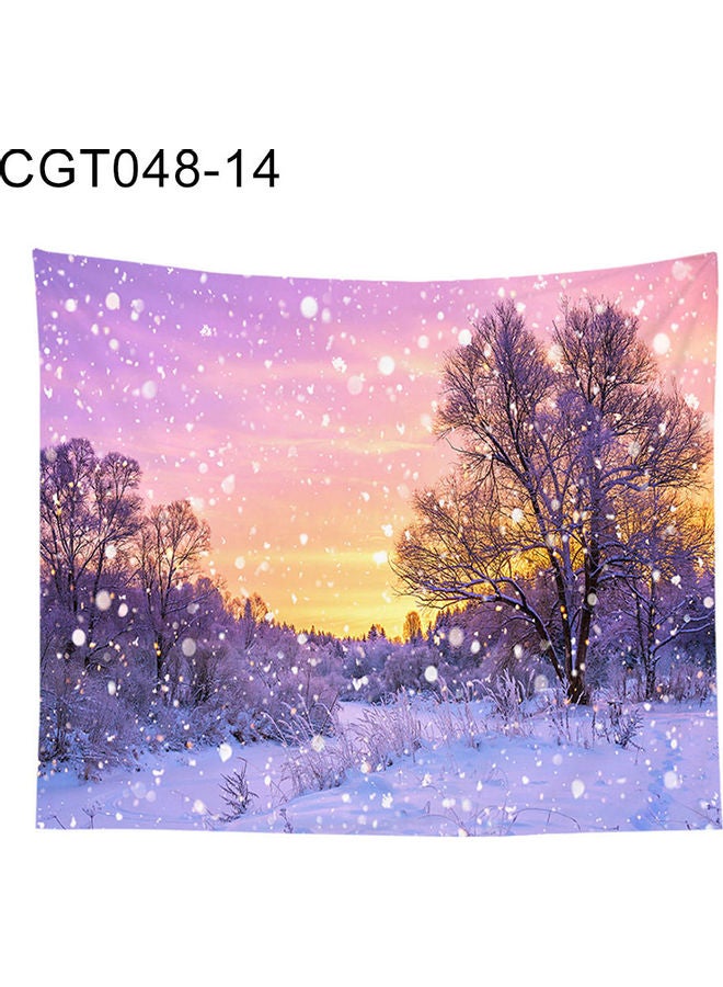 Xmas Tree Print Hanging Tapestry Carpet Bedroom Multicolour 22x20x4cm