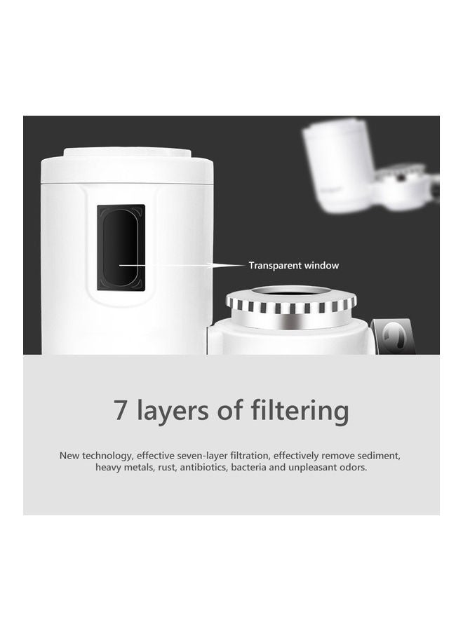 Generic - 7-Level Dust Removal Tap Faucet Water Purifier White 4.4 x 4.4 x 10cm - Image 1