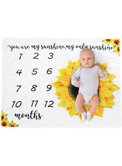 Sunflower Printing Soft Monthly Milestone Blanket Multicolour - v1622739612/N47954437A_1