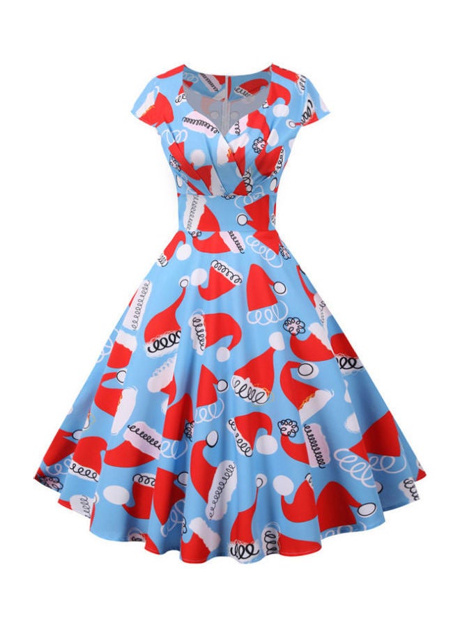 OUTAD Printed Stylish Fashion Dress Multicolour  - Image 1