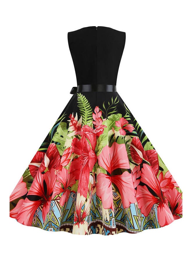 أوتاد فستان أنيق مزين بطبعة زهور - Image 2