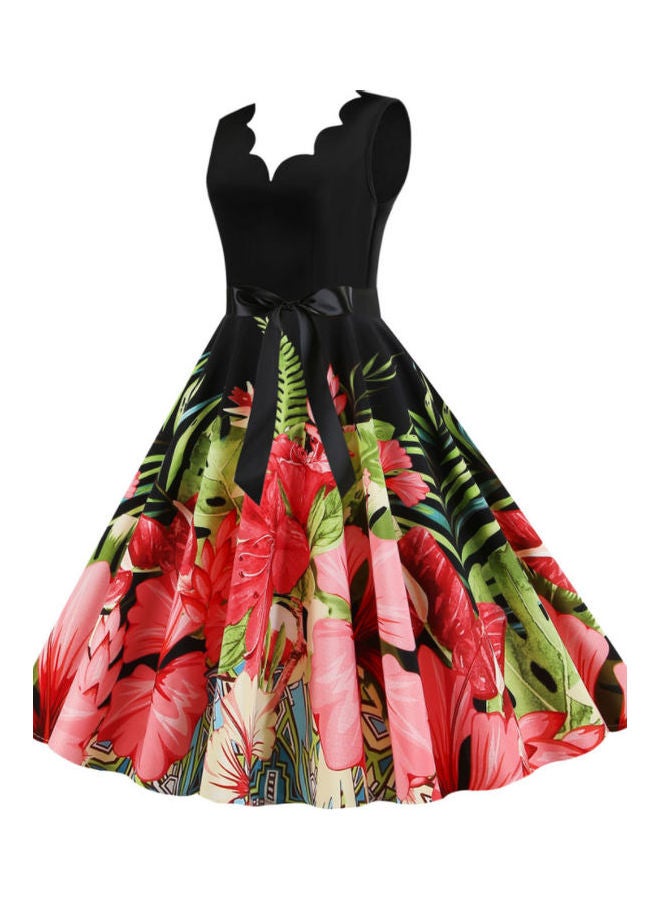 أوتاد فستان أنيق مزين بطبعة زهور - Image 3