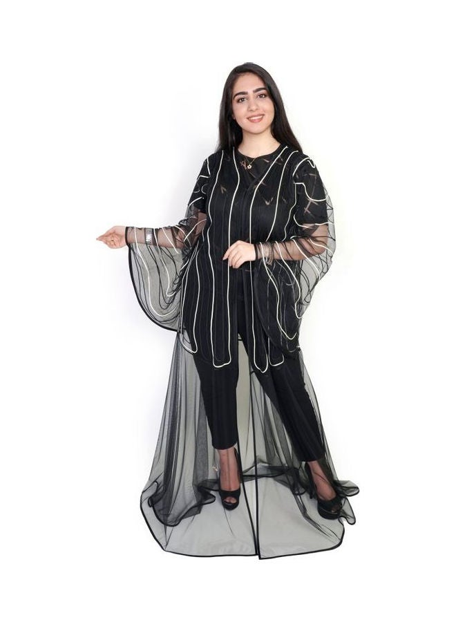 Embroidery Work Abaya Black - Image 1
