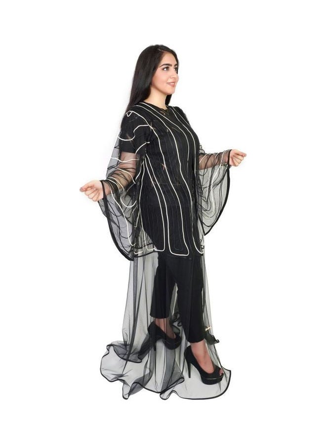 Embroidery Work Abaya Black - Image 2