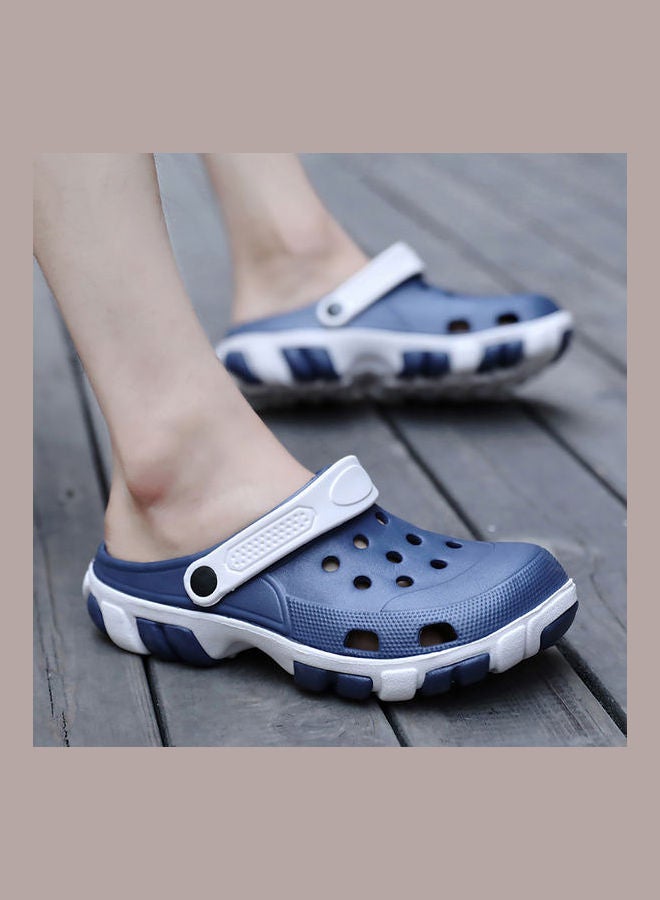 Fashion Holes Men Anti-skid Flats Sandals Grey/Black - Image 4