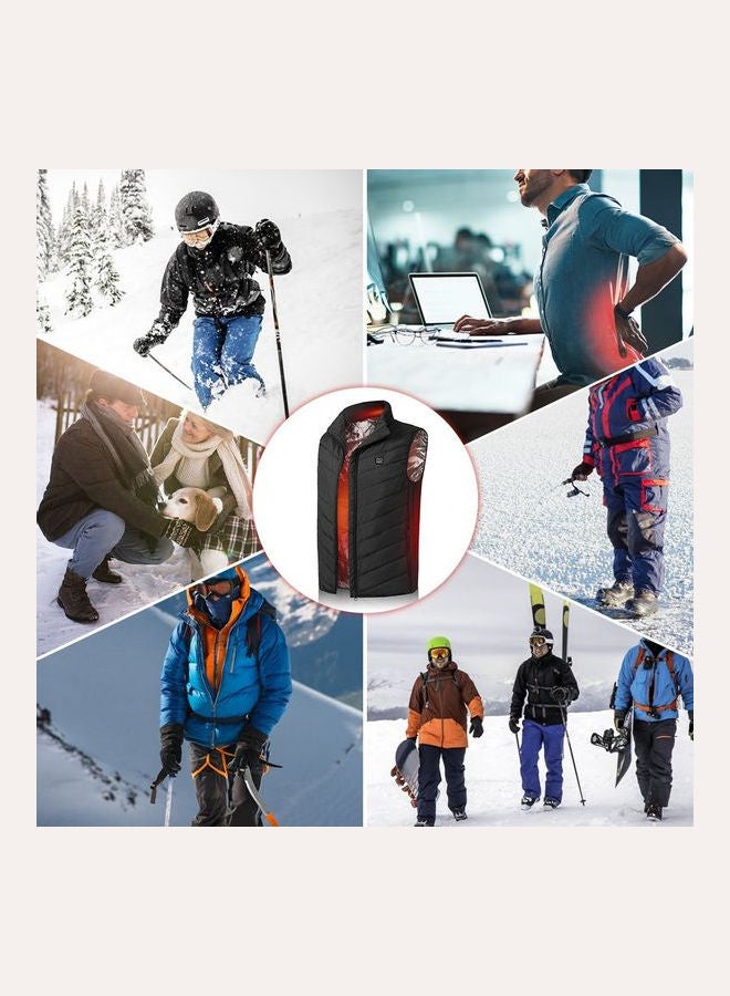 Lightweight USB Charging Electric Heating Thermal Waistcoat Black  - Image 5