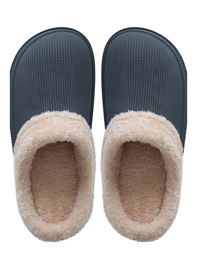 Generic - Winter Thick Bottom Waterproof Slippers Dark Grey - Image 1