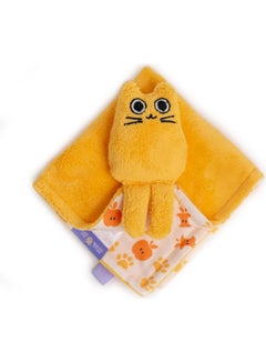 Tombish Cat Pattern Blanket Polyester Orange/White 30x30cm