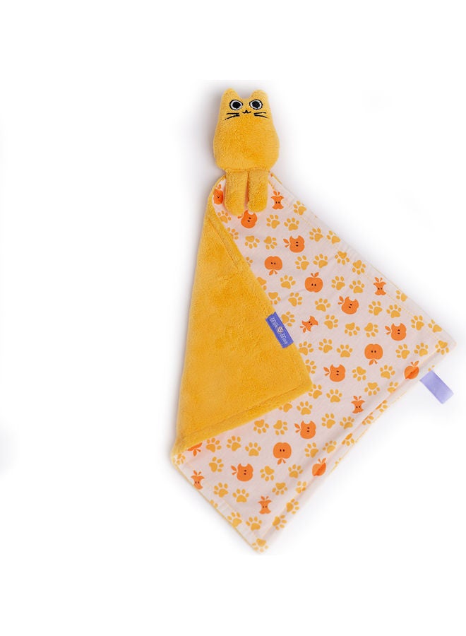 Milk & Moo Tombish Cat Pattern Blanket Polyester Orange/White 30x30cm  - Image 3