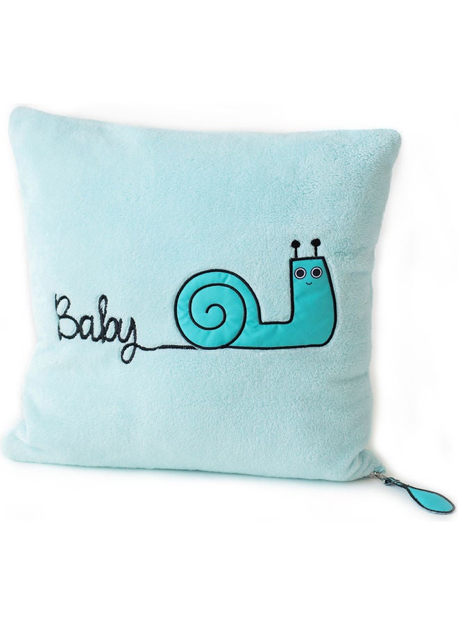 Milk & Moo Sangaloz Printed Pillow Cotton Light Blue/Black 40x40cm  - Image 1