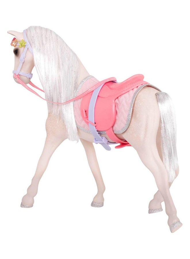 جليتر جيرل حصان أبيض لامع مع تاج مقاس 14 بوصة - Image 3