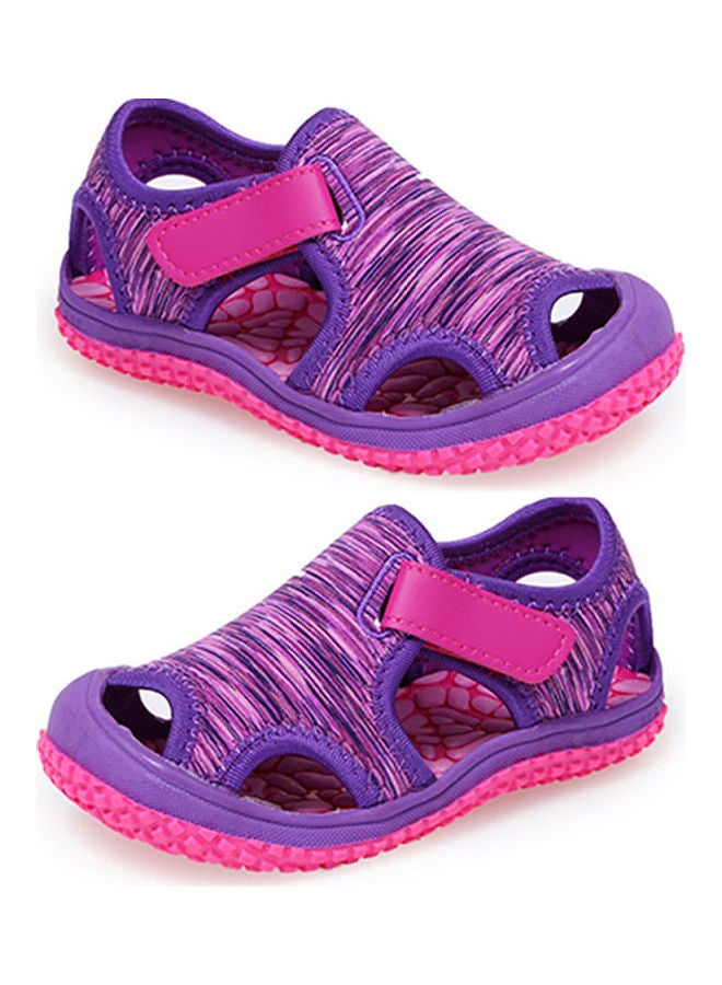 Generic Closed Toe Flat Sandals Camouflage Purple  - Image 1