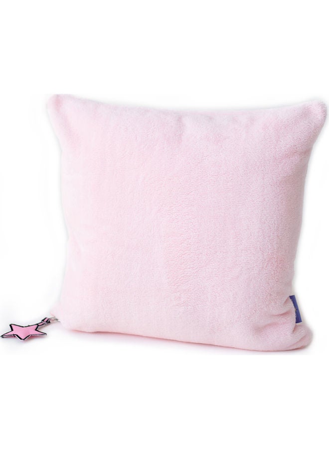 Milk & Moo Chancin Printed Pillow Cotton Pink/Black 40x40cm  - Image 2