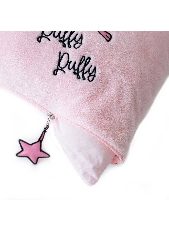 Milk & Moo Chancin Printed Pillow Cotton Pink/Black 40x40cm  - Image 4