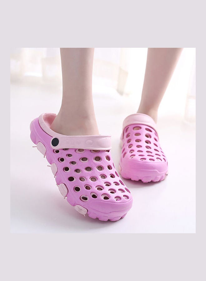 Generic - Multi Holes Anti-skid Outdoor Beach Slippers Sandals Pink - Image 1