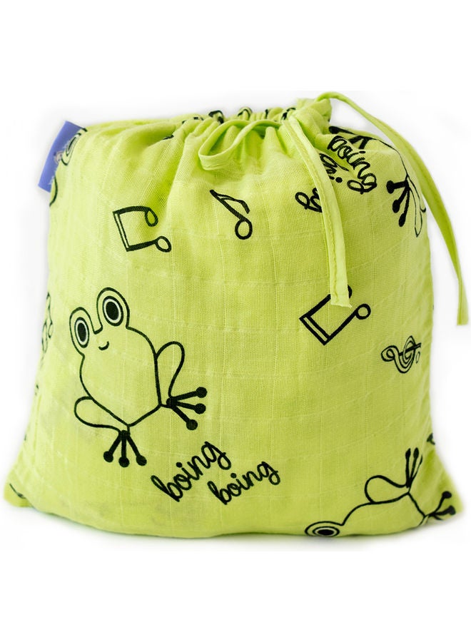 Milk & Moo 2-Piece Swaddle Blanket Set cotton Green/Black/White 110x110cm  - Image 1