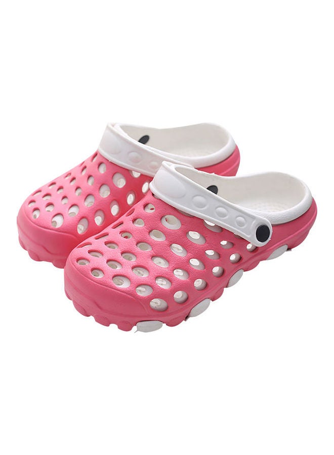 Multi Holes Anti-skid Outdoor Beach Sandals Red/White