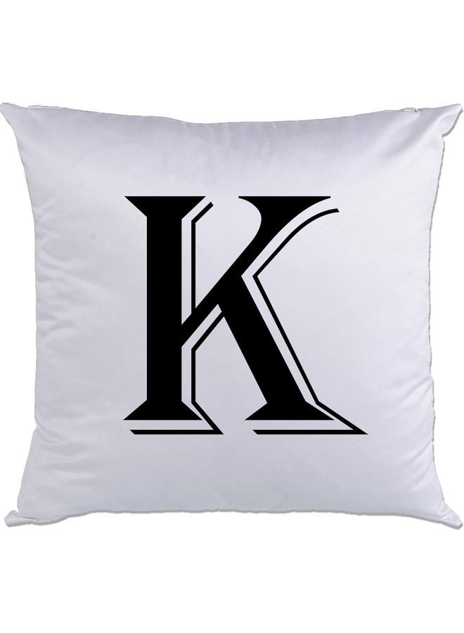 AMC DESIGN K Printed Cushion White/Black 40x40cm 