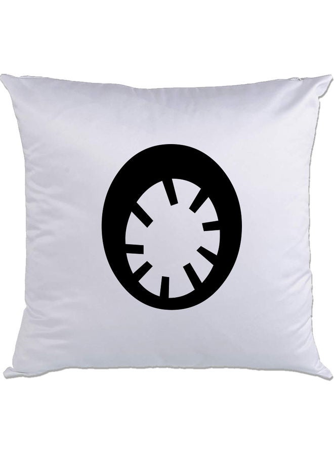 AMC DESIGN O Printed Cushion White/Black 40x40cm 