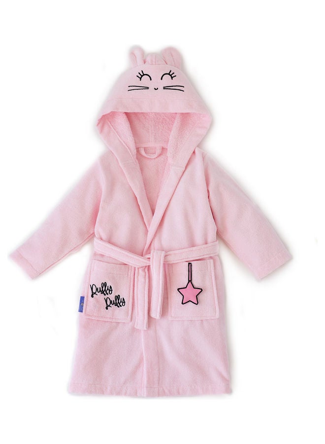 Milk & Moo - Chancin Velvet Bathrobe Pink/Black 64x36cm - Image 1