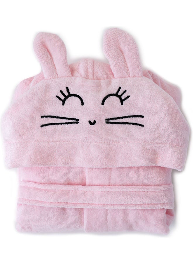 Milk & Moo - Chancin Velvet Bathrobe Pink/Black 64x36cm - Image 1