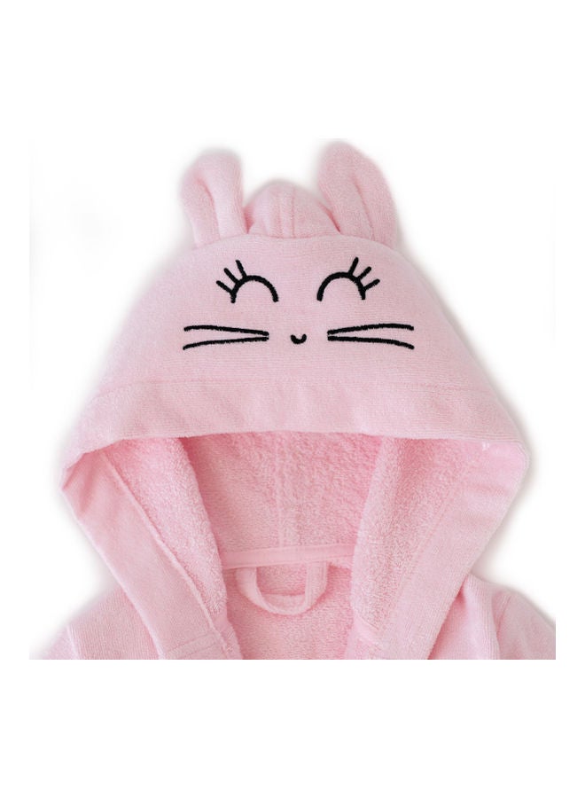 Milk & Moo - Chancin Velvet Bathrobe Pink/Black 64x36cm - Image 1