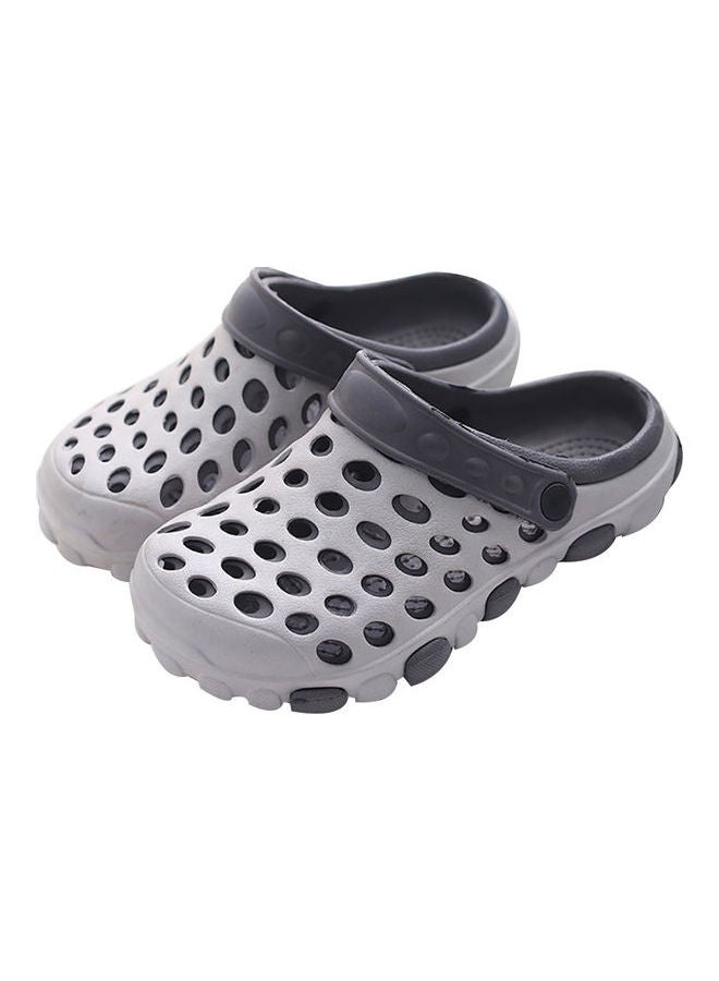 Generic Summer Casual Closed Toe Multi Holes Anti-skid Sandals White/Grey 
