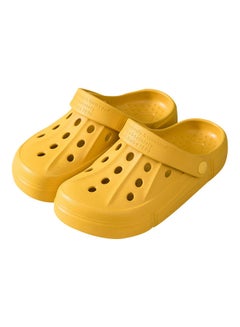 Pair Of Multi Holes Non Slip Sandals Ginger Yellow