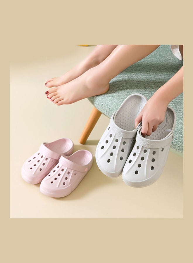 Multi Holes Non Slip Sandals Light Grey - Image 4