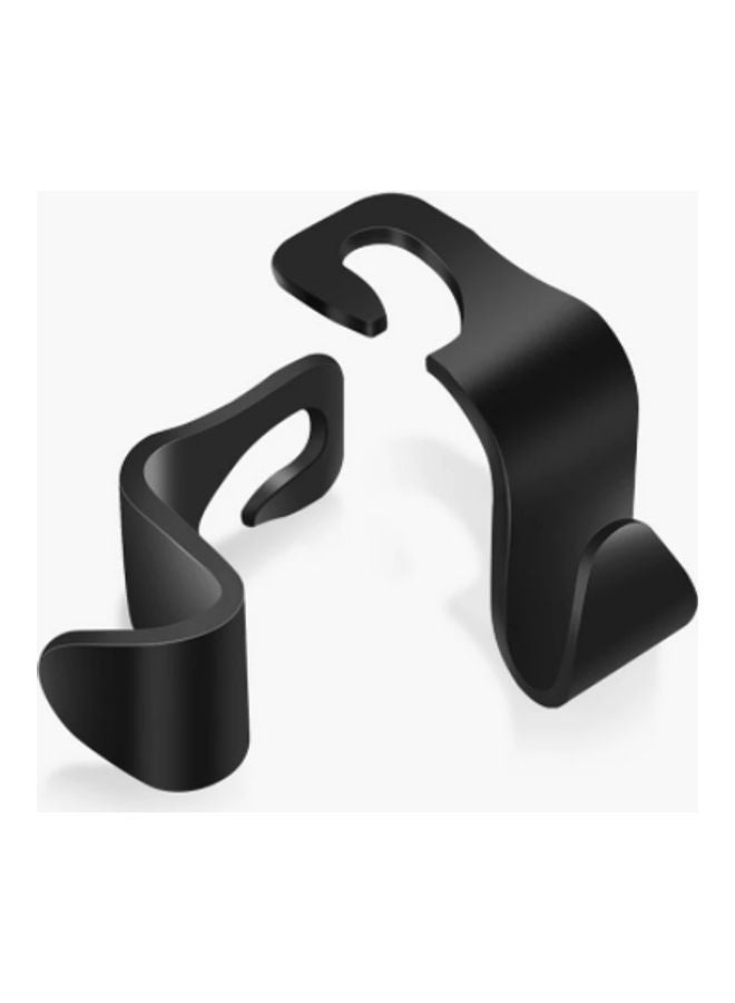 2-Piece Universal Car Seat Back Hook Black 