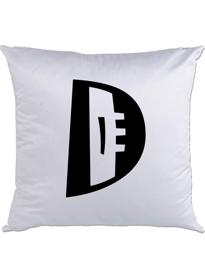 AMC DESIGN D Printed Cushion White/Black 40x40cm